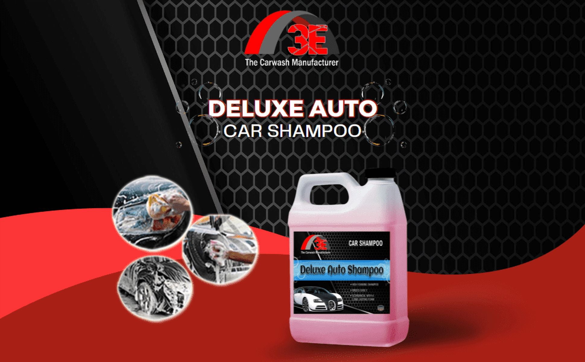 3E Deluxe Maxi-Suds Foaming Car Wash Soap Shampoo - Concentrated, Beginner and Professional Detailer-Friendly (Works with Foam Cannons, Foam Guns or Bucket Washes) 64 oz, Cherry Scented