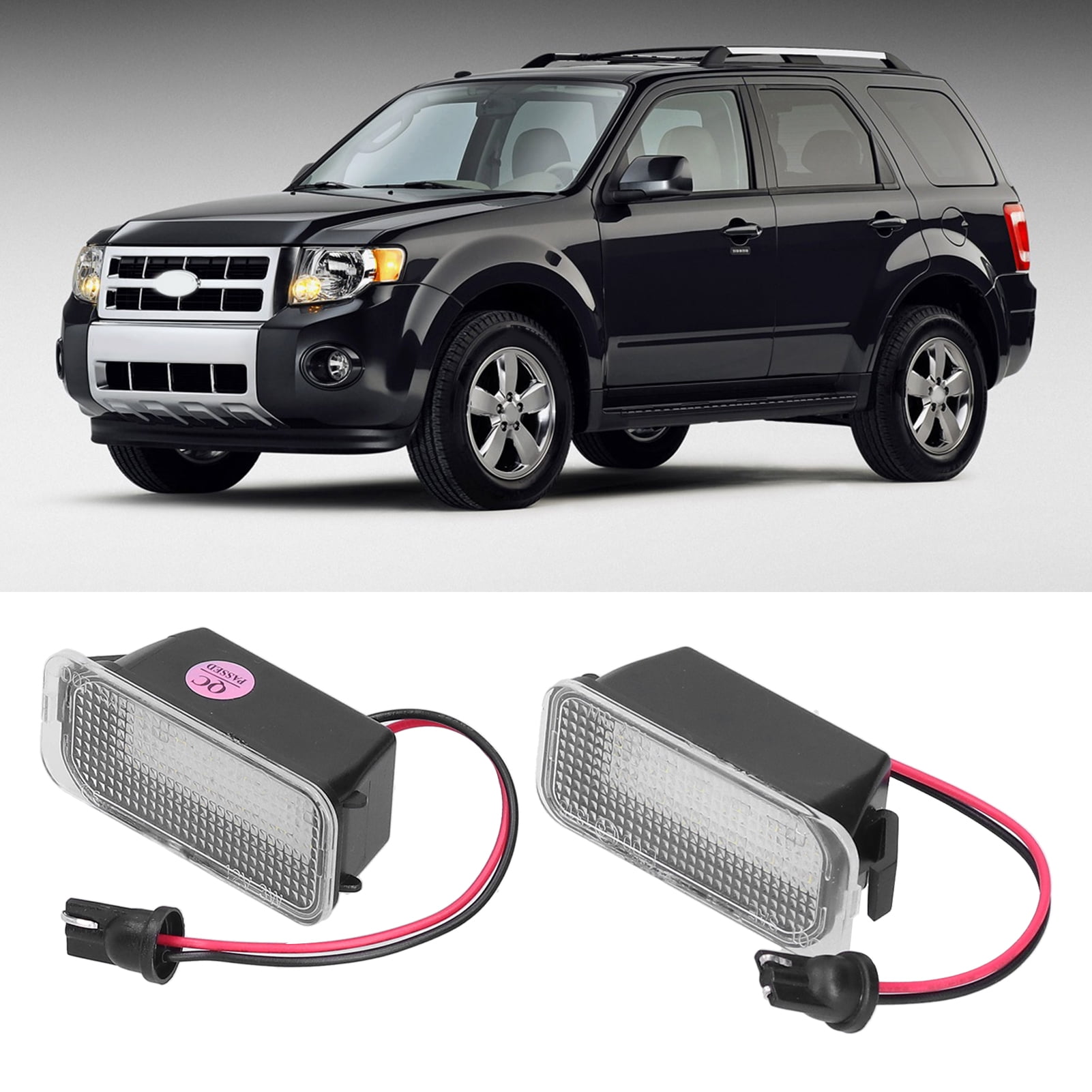 Number Plate Lamp, Energy Saving License Plate Light 12V 2W Plug