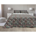 thumbnail image 1 of Abstract Comforter & Sham Bedding Set, Assorted Diagonal Horizontal Vertical Curvy Thick Separate Lines Ornament, 3 pcs Duvet Set Microfiber Filling Quilt, 5 Sizes, Multicolor, by Ambesonne, 1 of 4