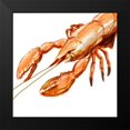 thumbnail image 2 of Novak, Rick 15x15 Black Modern Framed Museum Art Print Titled - Illustrated Lobster I, 2 of 5
