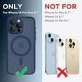 thumbnail image 2 of Magnetic for iPhone 14 Pro Max Case, [Compatible with MagSafe] [Full Camera Protection] Shockproof Protective Slim Translucent Matte Phone Case for iPhone 14 Pro Max 6.7'', Navy Blue, 2 of 14