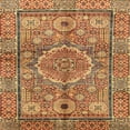thumbnail image 1 of Ahgly Company Indoor Square Abstract Orange Abstract Area Rugs, 3' Square, 1 of 6