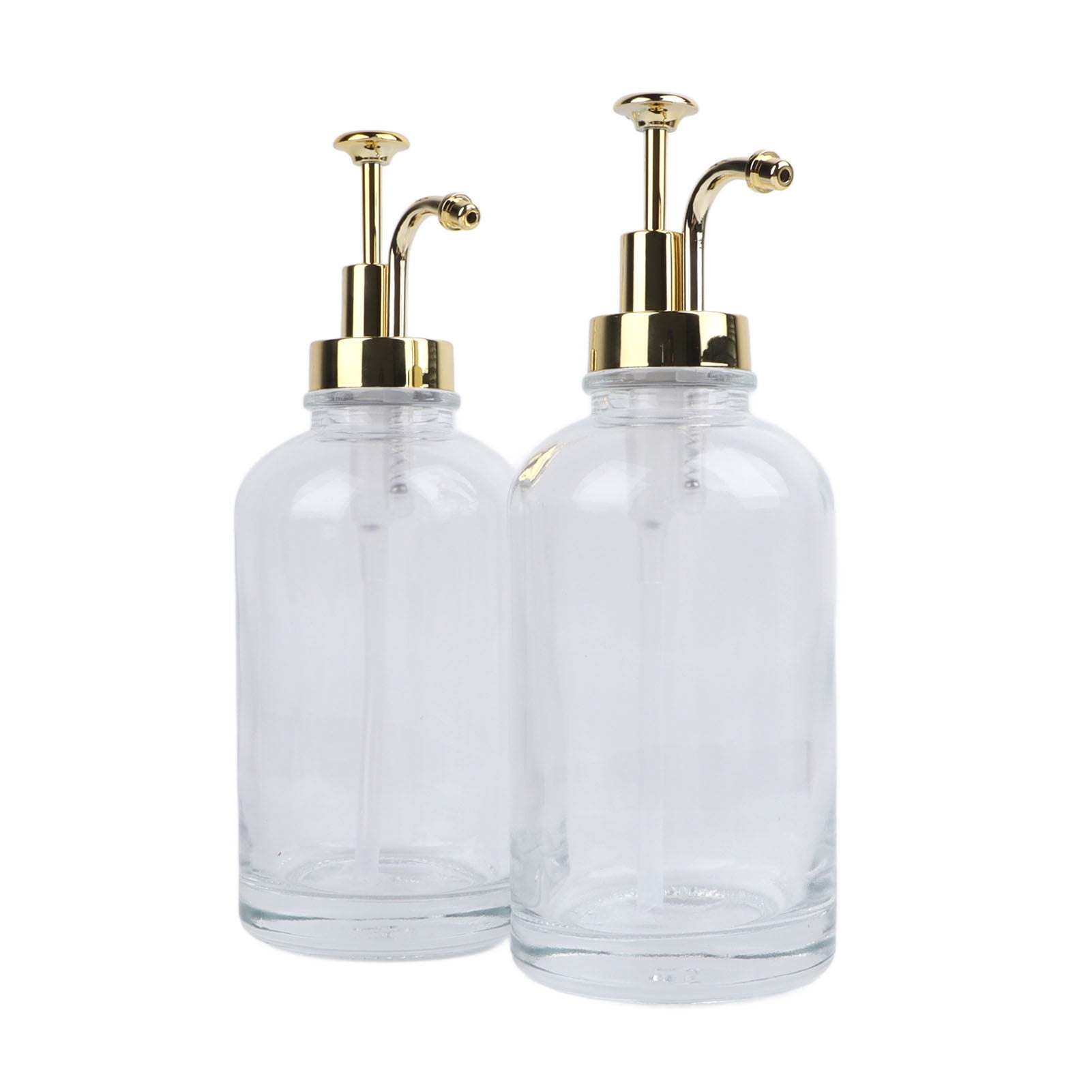Sorven Coffee Syrup Dispenser Bar Accessory Coffee Syrup Dispenser, 2PCS Transparent Coffee Syrup Dispenser Gold for Restaurants