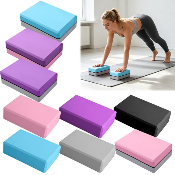 High Density Dual Color EVA Yoga Block, Wear Resistant Non-slip Foam Auxiliary Brick, Fitness Helper for Dancing Leg Stretching Body Shaping Home Sports Daily Training Use, Black