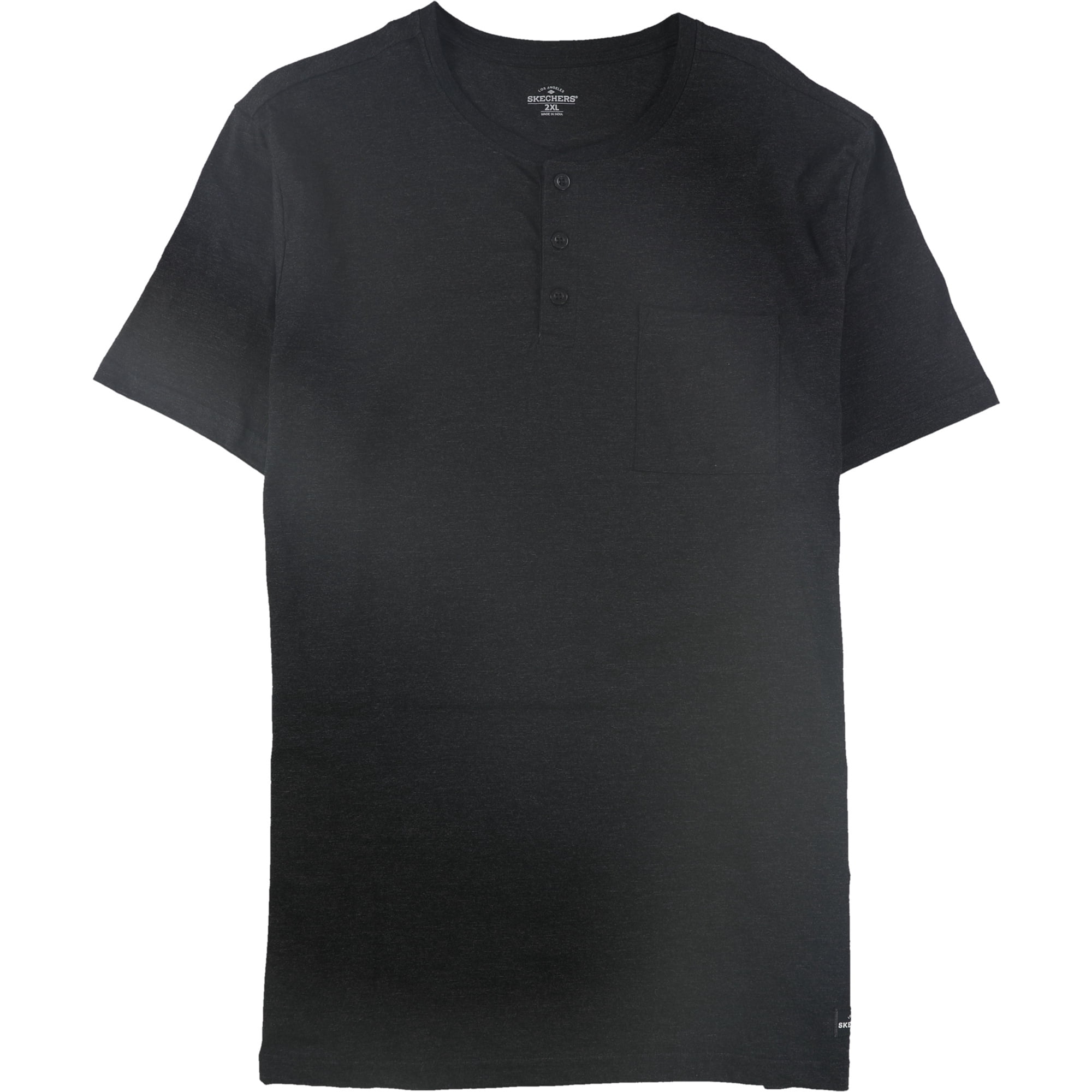 Skechers Chemise Henley Promenade pour Hommes, Noir, XX-Grand