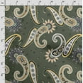 thumbnail image 3 of Soimoi Asian Paisley Print,Cotton Cambric, Quilting Fabric Sold by The Yard 42 Inch Wide, Medium Weight Cotton Fabric, SewingSupplies,Dusty Green, 3 of 5