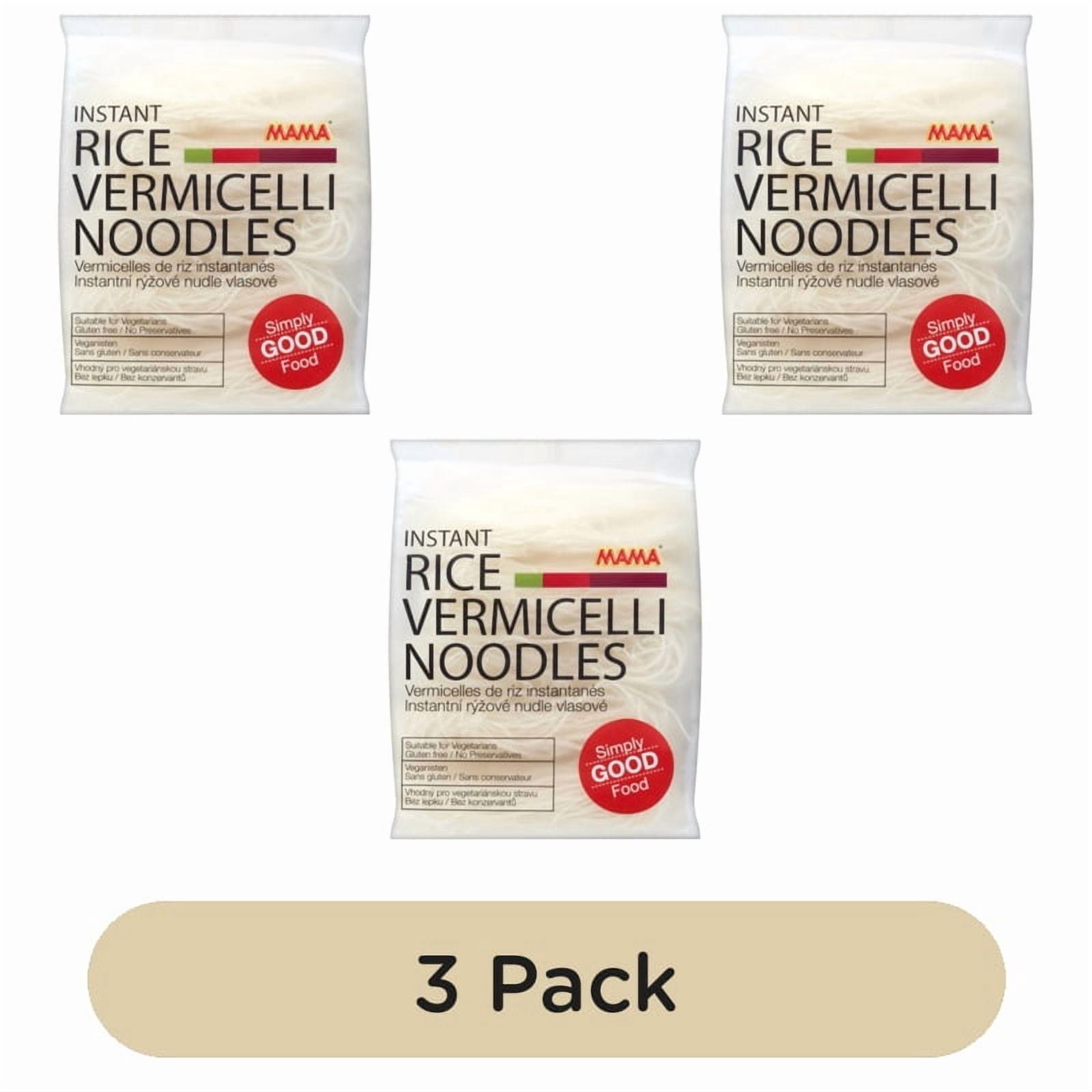 MAMA Instant Rice Vermicelli Noodles 225g, British Import (Pack of 3)