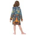 thumbnail image 6 of BZSMCE Bathrobes Belt Hooded Celestial Cat Celebration Creative Pattern, 6 of 8