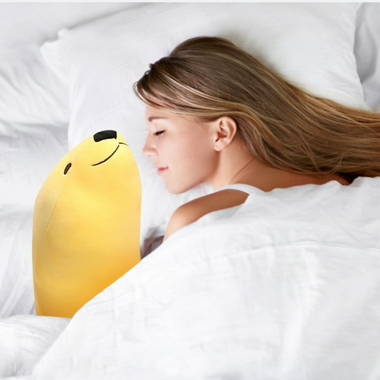 90cm Kawaii Funny Dog With Banana Plush Stuffered Dolls Long Bed Pillow  Good Sleeping Pillow Baby Gifts Banana Pendant Keychain