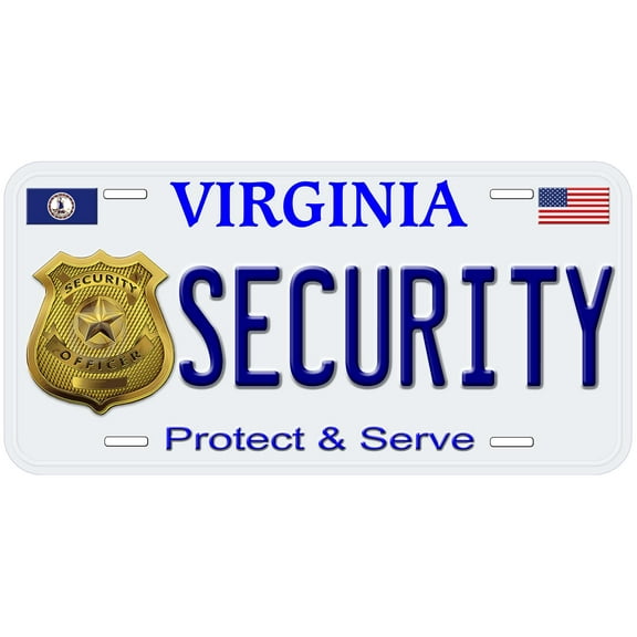 Virginia Security Novelty Car Auto License Plate