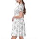 thumbnail image 2 of Easygdp Snowflake Minimalist para Vestido Transpirable de Mujer, Vestido Suelto de Manga Corta con Pliegues y Bolsillos para el Verano, 2 of 6