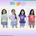 thumbnail image 3 of imagikids Unicorn Girls Ruffle T-Shirt and Chambray Shorts Outfit Set Toddler to Big Kid Sizes, 3 of 5