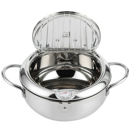 

Durable Mini Frying Pot Frying Pot With A Thermometer High Temperature Resistant Frying For Kitchen Restaurant Home S 20cm