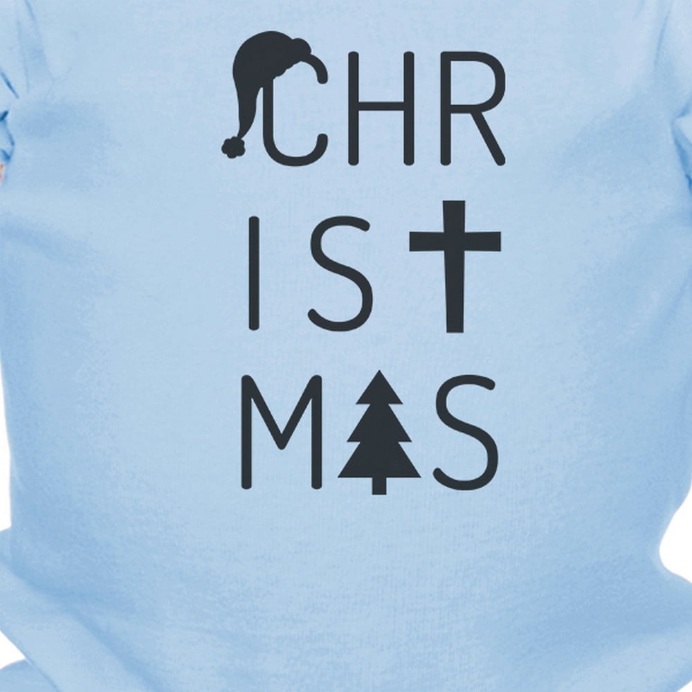 Cute Christmas Theme Baby Bodysuit Pre-Shrunk Cotton Snap-On Style
