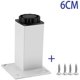 thumbnail image 2 of 4pcs Aluminum Alloy Adjustable Furniture Leg Table Legs Square Tube Replacement Legs - Anyou, 2 of 5