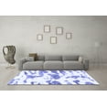 thumbnail image 3 of Ahgly Company Indoor Round Abstract Blue Modern Area Rugs, 3' Round, 3 of 4