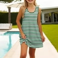 thumbnail image 3 of LTTVQM Toddlers Girls Dresses 2025 Size 3-4 Casual Striped Sundresses Comfy Sleeveless Tank Dress Fashion Round Neck Cover Up Dresses with Pockets Army Green 3-4, 3 of 7