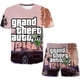 thumbnail image 2 of Juego de verano para niños GTA 5, ropa deportiva para bebés, niñas y niños, camisetas, conjunto de 2 piezas, ropa para niños de 1 a 14 años, 11T Gao Jinjia LED, 2 of 2