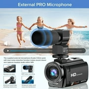 ACTITOP Video Camera Camcorder FHD 1080P 30FPS 16x Digital Zoom Vlog Camera for Youtube 3.0 Touch Screen with Microphone