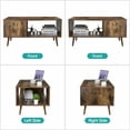 thumbnail image 4 of ZENSTYLE Coffee Table Tea Table with Open Storage Shelf Vintage Organizer Home Furniture, 4 of 9