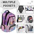 thumbnail image 5 of KUIFORTI Cute Panda Printed 17 Inch Girls School Backpack Durable Polyester Bookbag for Elementary Primary Middle School Students with Multi Pockets Back to School Gifts, 5 of 7