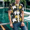 thumbnail image 6 of Lsque Lilies Flowers Pattern Mens Polo Golf Shirts Funny Graphics Shorts Sleeve Button Shirts Baseball T-shirt-XX-Large, 6 of 7