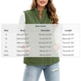 thumbnail image 4 of Ywyfzly Women's Fleece Vest Zip Up Stand Collar Sleeveless Gilet with Pockets Warm Casual Fall Winter Outerwear Army Green XXXL, 4 of 8