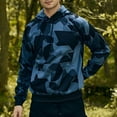 thumbnail image 2 of Birdeem Mens Color Blocking Easy Camouflage Long Sleeved Hooded Top, 2 of 6