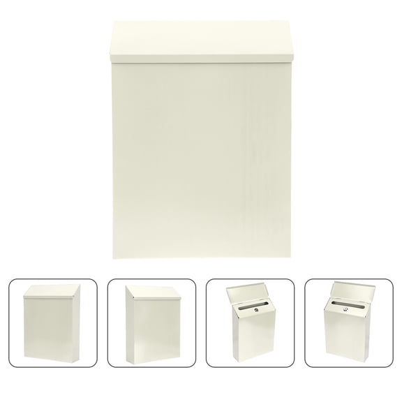 RENACLIPY Beige Lockable Wall-Mounted Mailbox, European Style Outdoor Mailbox for Home, and Secure Mail Storage