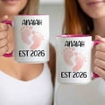 thumbnail image 3 of Customizaholic Personalized Baby Footprints Mug - Custom Name and Year Design, New Family Milestone Keepsake Gift, 3 of 5