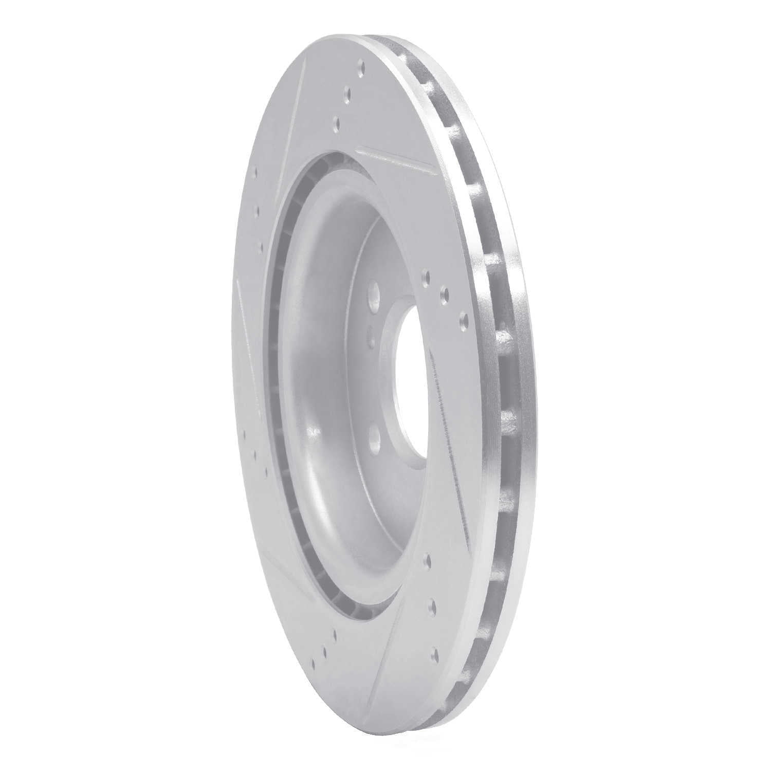 Dynamic Friction Company 631-63163R DFC Brake Rotor - Drilled And Slotted - Silver