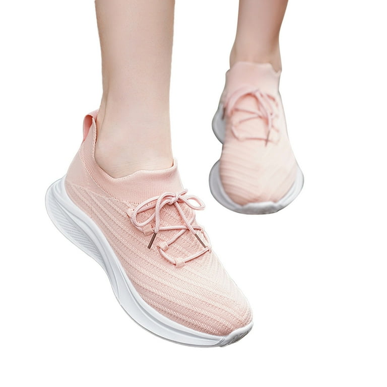 Gubotare Womens Sneakers Women s Play Fashion Sneaker White Color Washed and Leopard Canvas Slip on Shoes Pink 6.5 Walmart