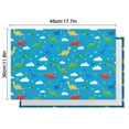 thumbnail image 6 of Blue Dinosaurs Clouds Pattern Summer Placemats Table Placemats Set Of 4-Linen Kitchen Washable Placemats Table Mats 11.8"x17.7" Non-Slip Heat Resistant, 6 of 6