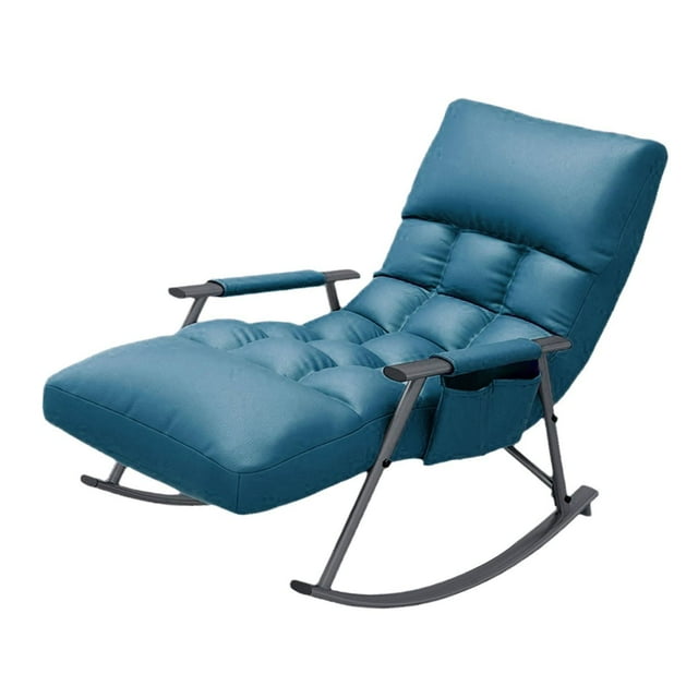 Lipstore Fauteuil Berçant Dossier Réglable Fauteuil Inclinable Décontracté Polyvalent Fauteuil Moderne pour Bleu