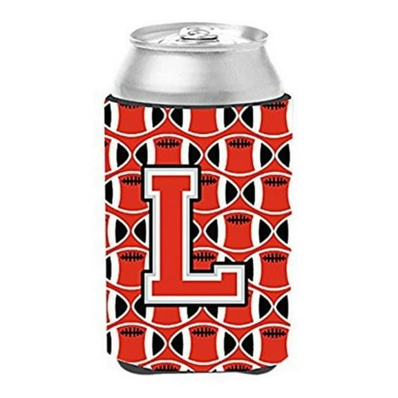 Letter L Football Scarlet & Grey Can or Bottle Hugger