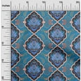 thumbnail image 2 of oneOone Cotton Cambric Teal Blue Fabric Asian Ornamental Quilting Supplies Print Sewing Fabric By The Yard 56 Inch Wide, 2 of 4