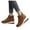 Brown, variant on Women’s Slip on High Top Wedge Sneakers Hidden Heel Platform Wedge Zip Up Ankle Booties