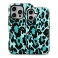 thumbnail image 2 of DesignSkinz Scratch-Resistant Hard Slim Case Compatible with iPhone 15 Plus (Compatible with MagSafe) - Vector Hot Turquoise Cheetah Print, 2 of 9