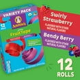 thumbnail image 2 of Annie's Organic Fruit SCH4&nbsp;Tape, Easter Basket Stuffers, Swirly Strawberry and Bendy Berry Flavors, Variety Pack, 9 oz, 12 Rolls, 2 of 5