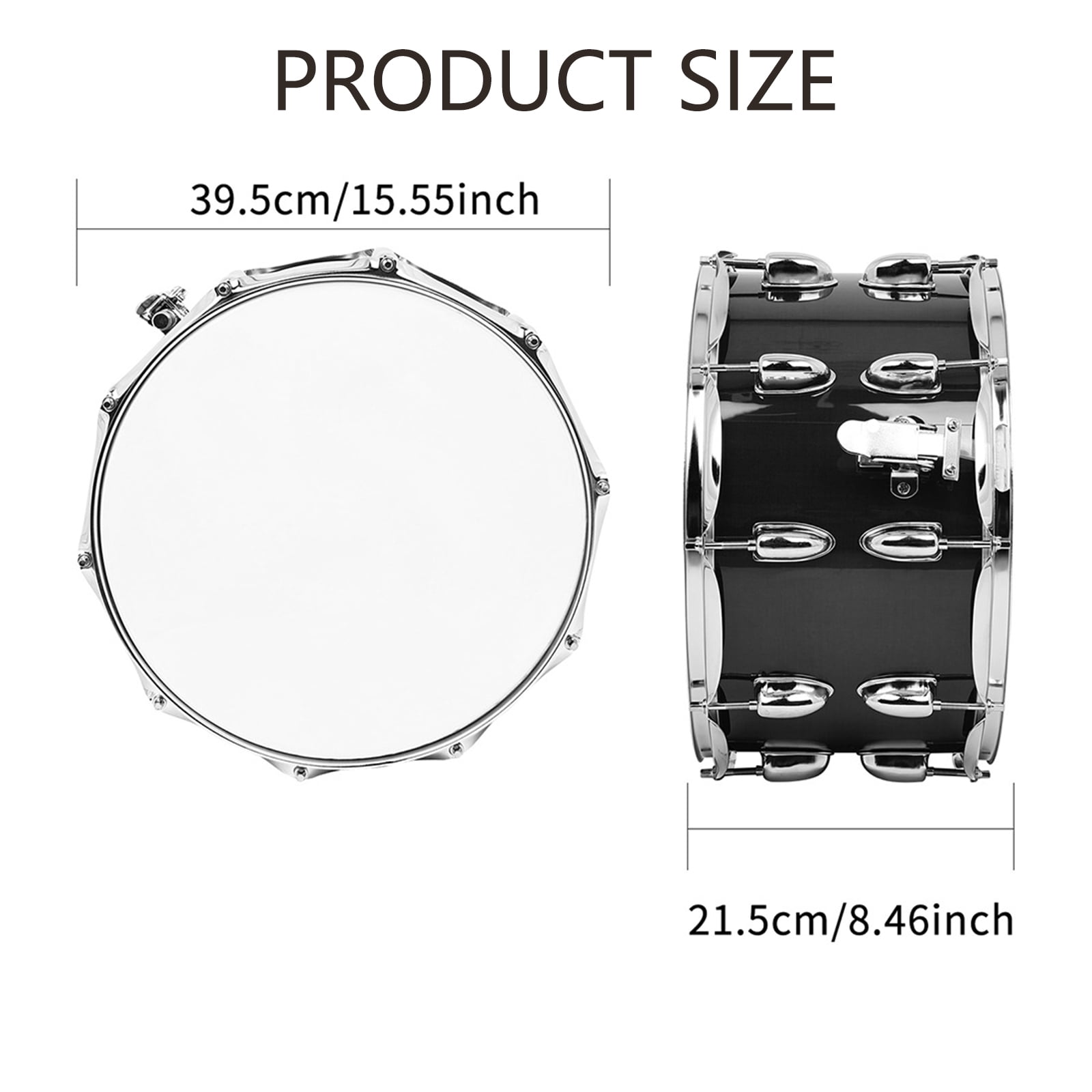 14inch Children Performances Drum March Snares Drum with Adjust Strap & Drumsticks Musical Toy for Student, School