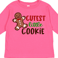 thumbnail image 4 of Inktastic Cutest Little Cookie Cute Christmas Gingerbread Man Boys or Girls Long Sleeve Toddler T-Shirt, 4 of 5