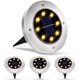 thumbnail image 1 of Luz solar al aire libre 8 LED 4 piezas Foco de jardín Luz solar impermeable IP65 Luz de césped Decoración para jardín Patio Jardín Césped (color cálido), 1 of 5