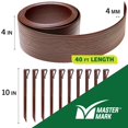 thumbnail image 4 of Tabla para terraza Garden Edging Master Mark, color marrón, 10 cm x 12 m, con estacas, 4 of 8