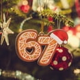 thumbnail image 3 of Misright Acrylic 67 Shaped Hanging Ornament Funny Gift For Christmas Home Decoration, 3 of 8