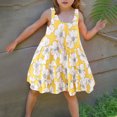 thumbnail image 2 of JoyHoop Kids Toddler Baby Girls Dress Ruffle Sleeveless Princess Dress 2025 Summer Beach Sundress, 2 of 7