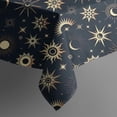 thumbnail image 5 of Dark Blue Sun Moon Star Pattern Square Tablecloth,Waterproof Square Table Cover,Wipeable Spillproof Washable Table Cover for Home Kitchen Party Decor 60"x60"(152x152cm), 5 of 6