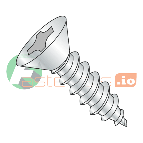 #14 x 7/8" Type AB Self-Tapping Screws / Phillips / Flat Head / Steel / Zinc (Quantity: 3,500 pcs)