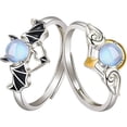 thumbnail image 1 of 2pcs pareja anillos Angel y diablo anillos de juego de anillo de San Valentín regalo de San Valentín, 1 of 8