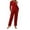 Wine Red, variant on Ekouaer Womens Pajama Sets 2 piece Lounge Sets for Women V-neck Long Sleeve Top and Elastic Waist Pants with Pockets