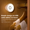 thumbnail image 4 of TW-L36 LED Motion Sensor Light Battery Operated USB Rechargeable Wireless Motion Sensing Activated LED Night Light White/Warm 60 Lumen Auto-Shut Lamp for Indoor Entrance Stairs Hallway Basement, 4 of 8